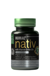 HUMAC® Nativ Vegetariánské kapsle s Vitamínem C+Se+Zn, 60 ks balení