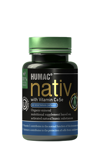 HUMAC® Nativ Vegetariánské kapsle s Vitamínem C+Se, 60 ks balení